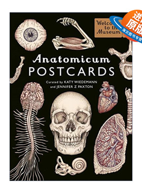 英文原版 Anatomicum Postcard Box 欢迎来到博物馆系列 解剖学明信片 英文版 进口英语原版书籍