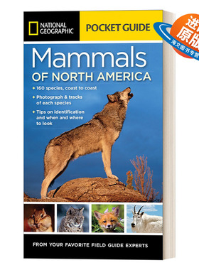 英文原版 National Geographic Pocket Guide to the Mammals of North America  北美哺乳动物 便携指南手册 英文版 进口英语书籍