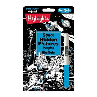 英文原版 Space Hidden Pictures Puzzles to Highlight 太空 亮点隐藏图片 含荧光笔 儿童益智游戏活动书 宇宙 天文学 英文版