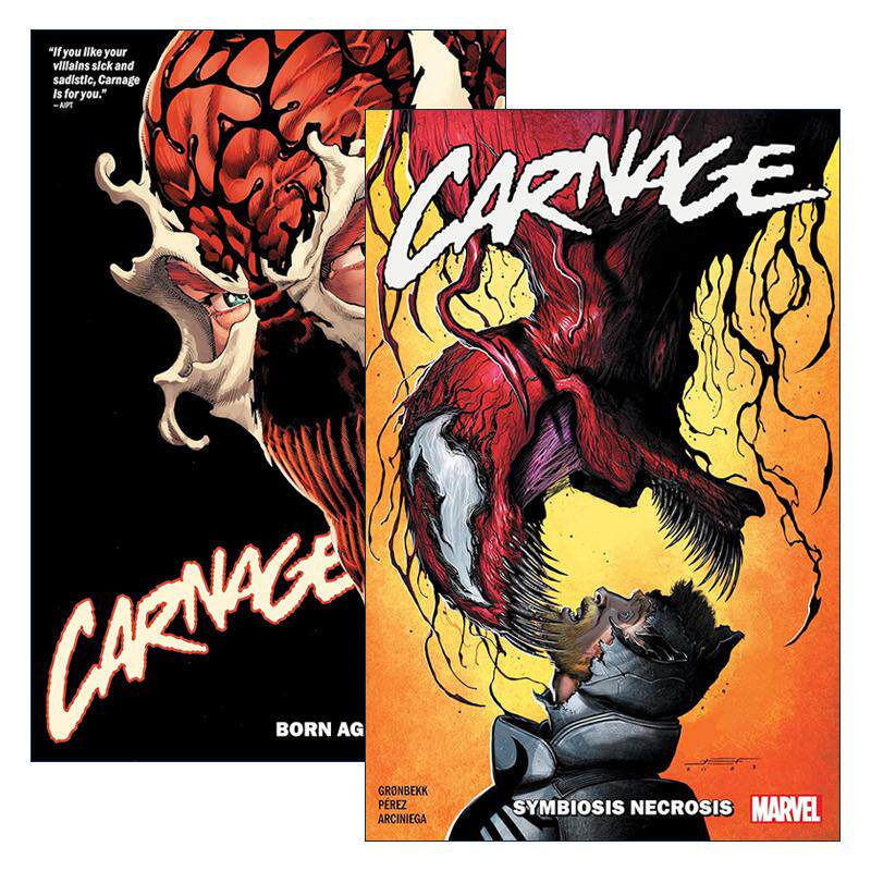 英文原版 Carnage 屠杀系列2册 漫威漫画 新版 重生 共生体坏死 英文版 进口英语原版书籍