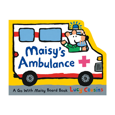 英文原版 Maisy's Ambulance 小鼠波波的救护车 0-3岁幼儿儿童启蒙认知绘本 纸板书 Lucy Cousins 英文版 进口英语原版书籍