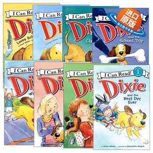 小狗迪克斯故事系列 英文原版 第1阶段 进口英语原版 Read 英文版 Can 书籍 Level 8册 Dixie