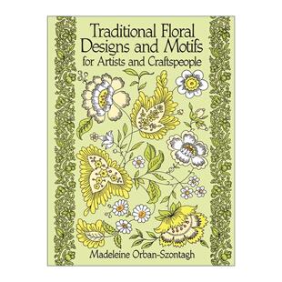 英文原版 Traditional Floral Designs and Motifs for Artists and Craftspeople 给艺术家和工匠的传统花卉设计和图案 版画