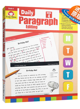 英文原版 Daily Paragraph Editing Grade 4 TE 每日练习系列 段落编辑 四年级 完整版 英文版 进口英语原版书籍