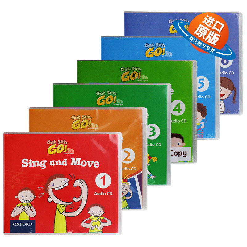 牛津幼儿英语歌曲音频CD 1-6 英文原版 Get Set Go Sing And Move Audio CD 1-6 英文版正版进口英语