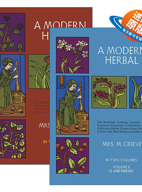 英文原版 A Modern Herbal 现代草药系列2册 草本植物药用百科全书 Margaret Grieve 英文版 进口英语原版书籍