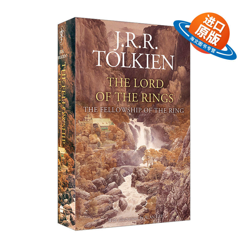 英文原版小说 The Lord Of The Rings 1 — The Fellowship Of The Ring 指环王1 精装水彩插画版 英文版 进口英语原版书籍