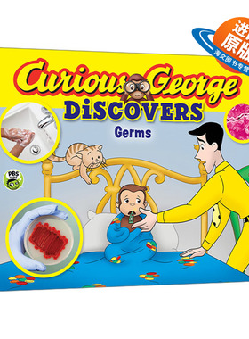 英文原版 Curious George Discovers Germs 好奇猴乔治科普故事 细菌 Science Storybook 英文版 进口英语原版书籍