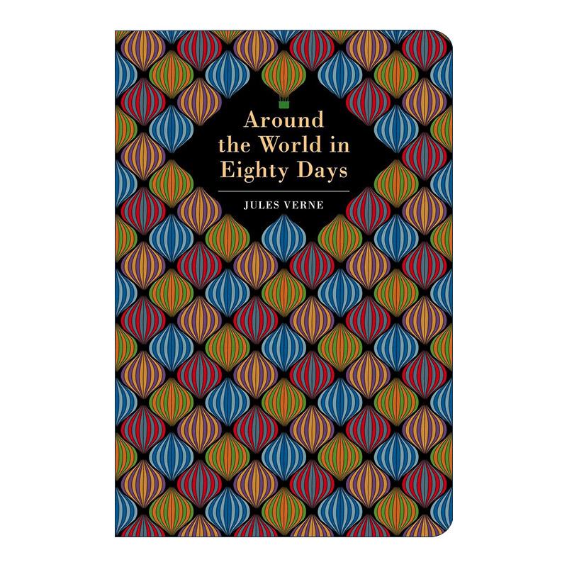 英文原版 Around the World in 80 Days 八十天环游地球 浮雕封面高颜值装帧设计 精装 勒·凡尔纳 英文版 进口英语原版书籍