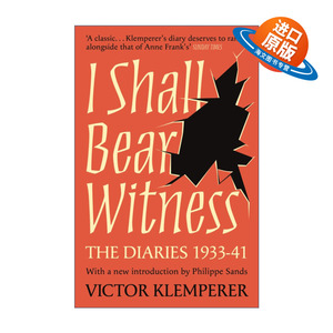 英文原版 I Shall Bear Witness 维克多·克莱普勒日记1 我会做见证 英文版 进口英语原版书籍