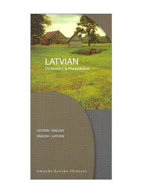 英文原版 Latvian-Eng/Eng-Latvian Dictionary and Phrasebook 拉脱维亚语-英语双解词典和常用语手册 英文版 进口英语原版书籍