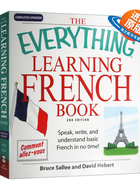 英文原版 The Everything Learning French Book with CD 百宝箱 法语学习书 带CD 英文版