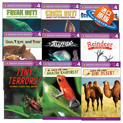 英文原版 Penguin Young Readers  Level 4 企鹅青少分级阅读4级读物 动物主题系列9册 英文版 进口英语原版书籍