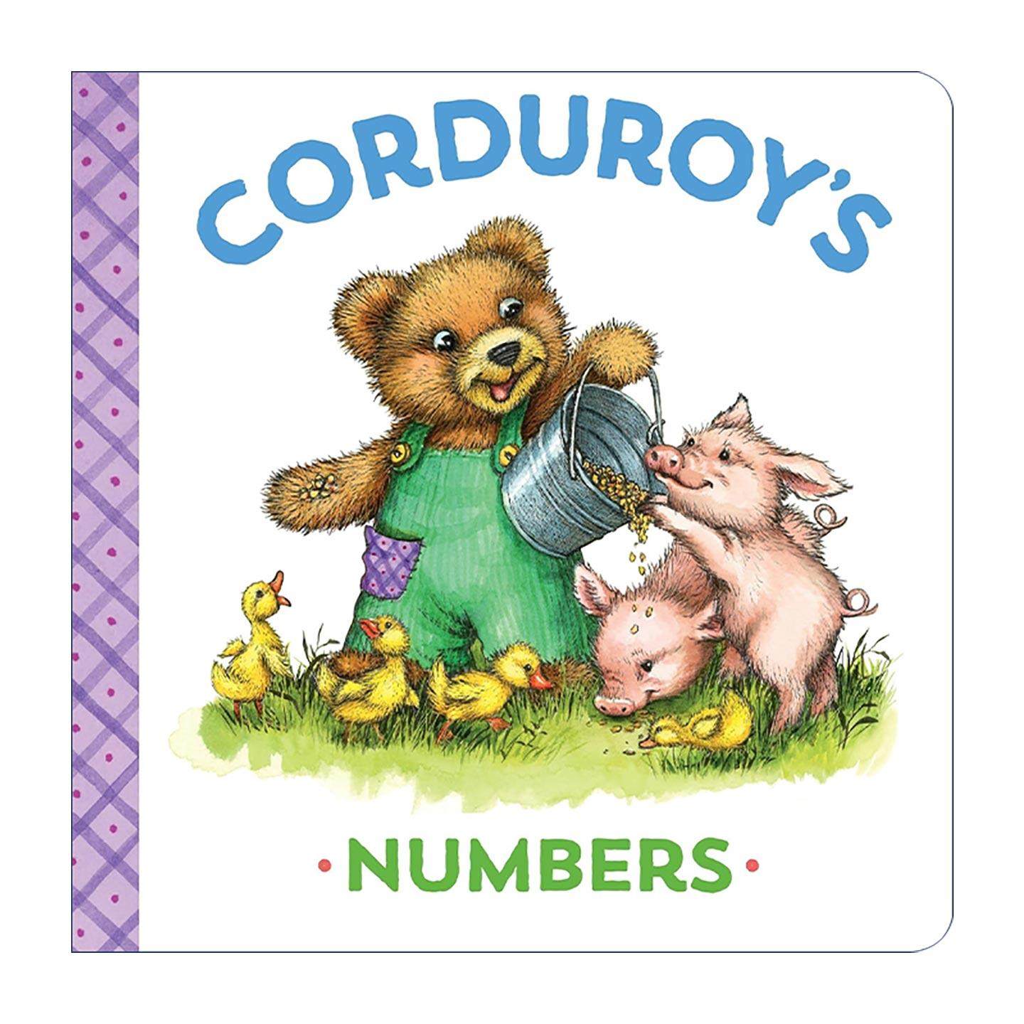 英文原版 Corduroy's Numbers 小熊可杜罗的数字 小熊可可 儿童经典算数启蒙认知绘本 纸板书 英文版 进口英语原版书籍