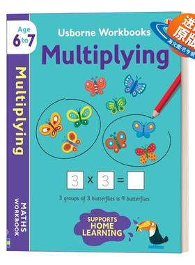 英文原版 Usborne Workbooks Multiplying 6-7 尤斯伯恩乘法练习册6-7岁 英文版 进口英语原版书籍