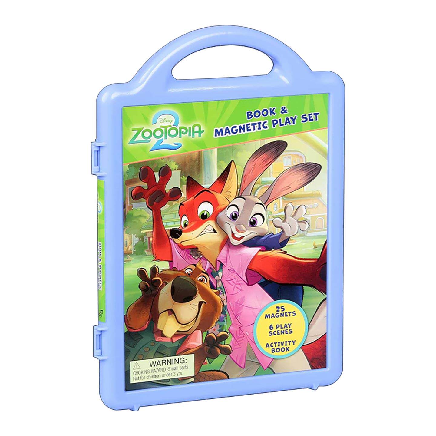 英文原版 Zootopia 2 Book And Magnetic Play Set 疯狂动物城2 故事书 6个游戏场景含磁铁玩具 英文版 进口英语原版书籍