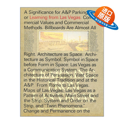 英文原版 Learning from Las Vegas facsimile edition 向拉斯维加斯学习 复刻本 精装收藏版 建筑设计经典 英文版 进口英语书籍