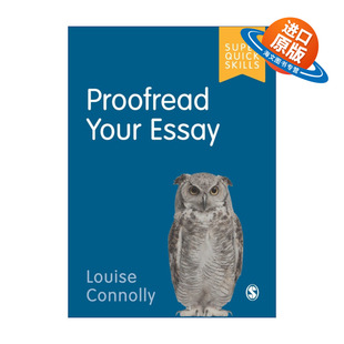 Essay 如何校对论文 进口英语原版 Proofread 书籍 英文版 Your 英美大学本科生学术指南 英文原版 SAGE学术技能入门系列
