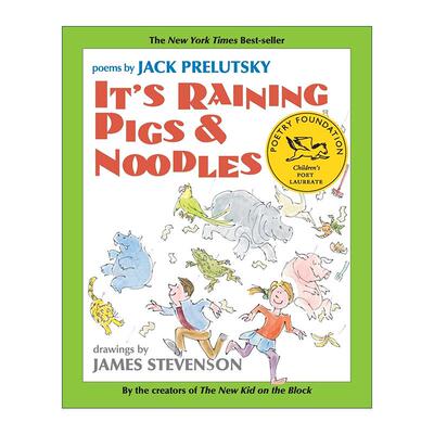 英文原版 It's Raining Pigs & Noodles 下雨下猪下面条 美国父母推荐奖 儿童绘本诗集 英文版 进口英语原版书籍