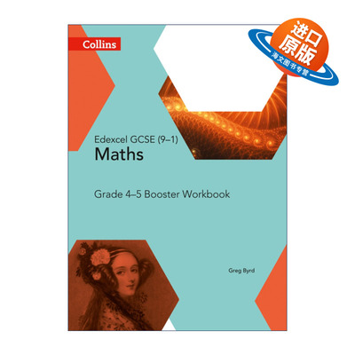 英文原版 Collins Edexcel GCSE Maths Grade 4–5 Booster Workbook 柯林斯英国爱德思GCSE考试数学练习册4-5年级 进口英语书籍