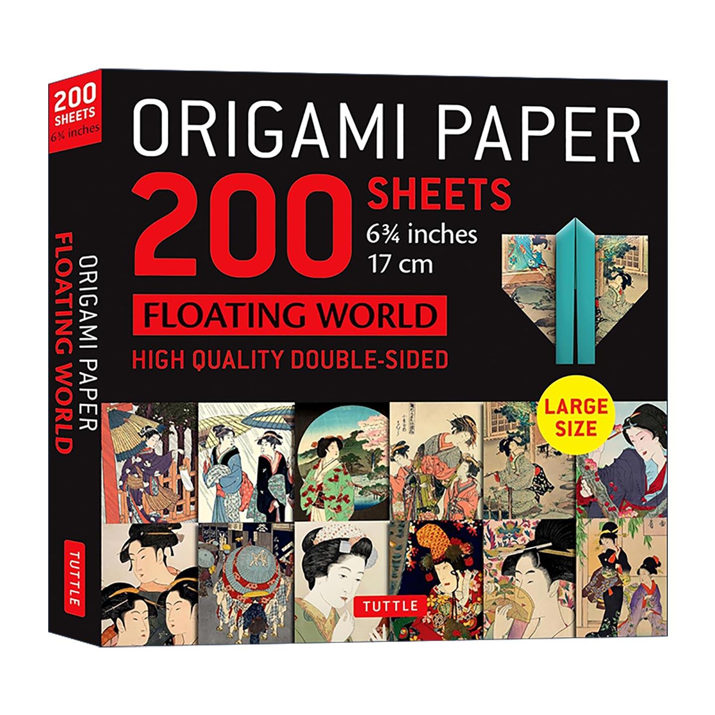英文原版 Origami Paper 200 sheets Floating World 6 3/4