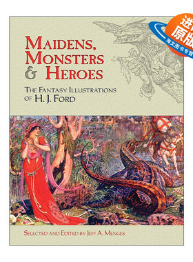 英文原版 Maidens  Monsters and Heroes 少女 怪物和英雄 朗格童话插画家H. J. Ford 英文版 进口英语原版书籍
