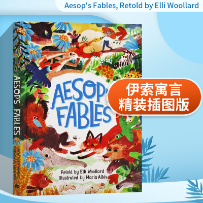 伊索寓言 英文原版 精装绘本 Aesop's Fables Retold by Elli Woollard 精装插图版 英文版儿童文学书 麦克米伦 进口原版书籍