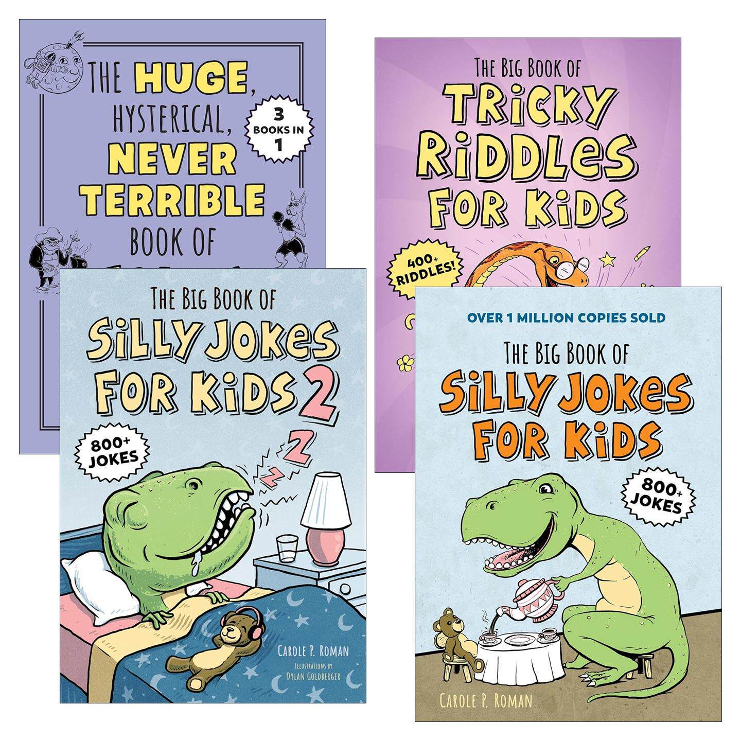 英文原版 Silly Jokes系列4册 给孩子的蠢蠢笑话大书/给孩子的棘手谜语大全/儿童笑话书 谜语集 英文版 进口英语原版书籍