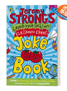 英文原版 Jeremy Strong's Laugh-Your-Socks-Off Classroom Chaos Joke Book 杰瑞米 斯特朗 把你袜子笑掉3 笑话书 进口书