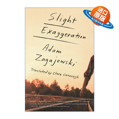 英文原版 Slight Exaggeration 轻描淡写 扎加耶夫斯基文集 英文版 进口英语原版书籍