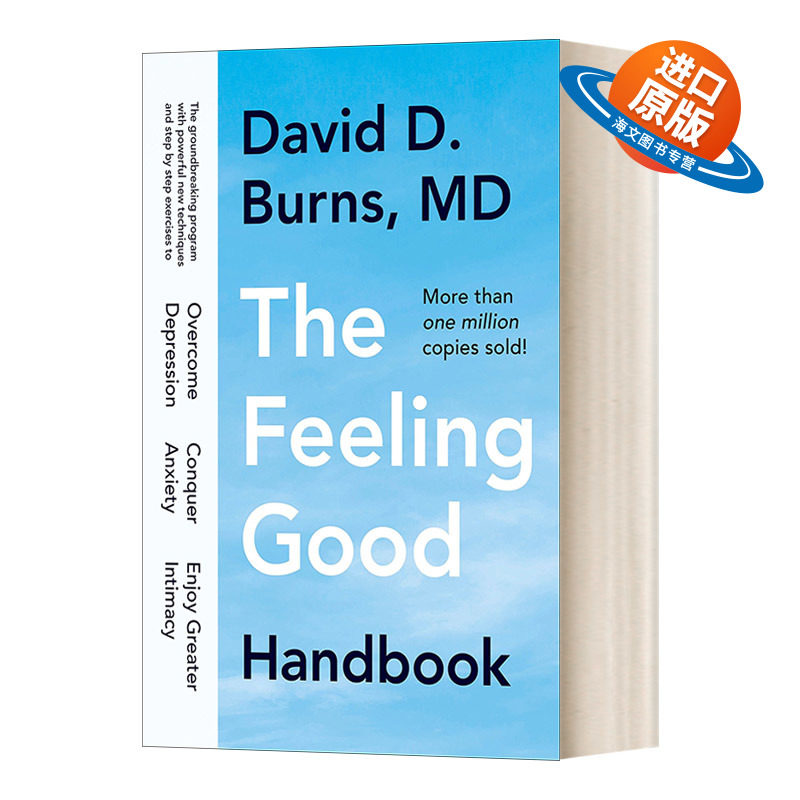 英文原版 The Feeling Good Handbook 伯恩斯新情绪疗法 感觉良好手册 康复治疗自我评估 英文版 进口英语原版书籍