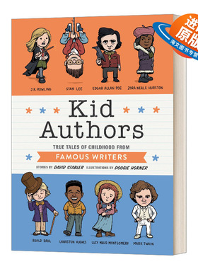 英文原版 Kid Authors 小小作家 传奇作家小时候的真实故事 杜奇•霍纳 儿童精装科普百科 JK罗琳 罗尔德达尔 马克吐温 进口原版