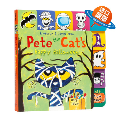 英文原版绘本 Pete the Cat's Happy Halloween 皮特猫的快乐万圣节 异形纸板书 英文版 进口英语原版书籍