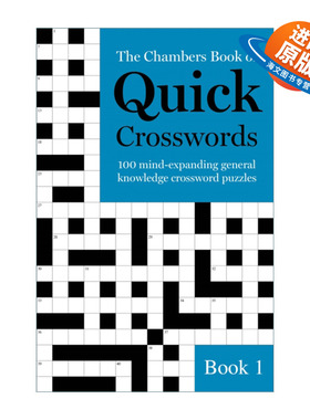 英文原版 The Chambers Book of Quick Crosswords Book 1 钱伯斯快速填字游戏1 英文版 进口英语原版书籍