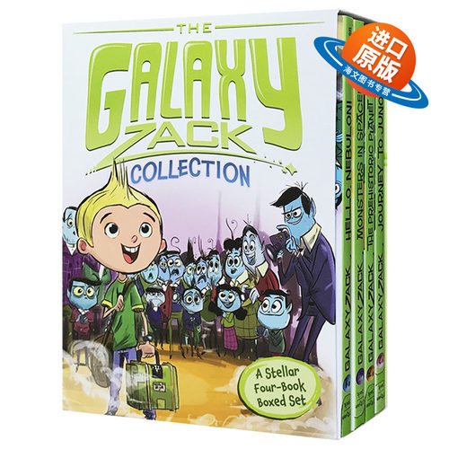 银河系扎克4册盒装 英文原版 The Galaxy Zack Collection 遨游宇宙探索冒险 进口儿童课外阅读书籍 英文版原版英语章节桥梁书