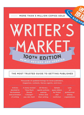 英文原版 Writer's Market 作家的市场 百年纪念版 值得信赖的出版指南 Robert Lee Brewer 英文版 进口英语原版书籍