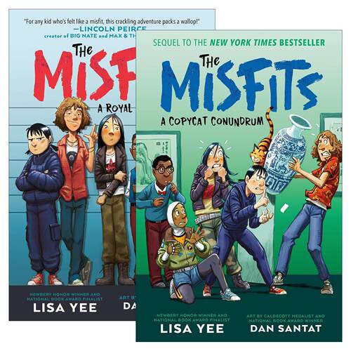 英文原版 The Misfits 异类系列2册 儿童冒险小说 纽伯瑞奖得主Lisa Yee 精装 英文版 进口英语原版书籍