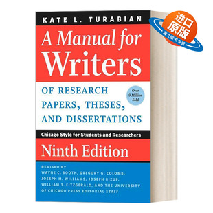英文原版 A Manual for Writers of Research Papers Theses and Dissertations 芝加哥写作指南系列 芝加哥大学论文写作指南第9版