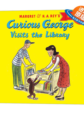 英文原版 Curious George Visits the Library with downloadable audio 好奇猴乔治去图书馆 音频可下载 英文版 进口英语原版书籍