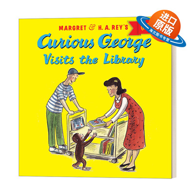 英文原版 Curious George Visits the Library with downloadable audio 好奇猴乔治去图书馆 音频可下载 英文版 进口英语原版书籍