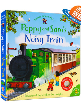 英文原版绘本 Farmyard Tales Poppy and Sam's Noisy Train 农场火车发声书 英文版 进口英语原版书籍