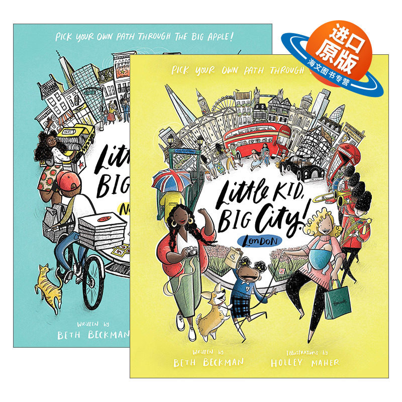 英文原版 Little Kid Big City! 小孩子,大城市系列2册 旅游主题儿童科普百科 Beth Beckman 伦敦篇 纽约篇 英文版 进口英语书籍