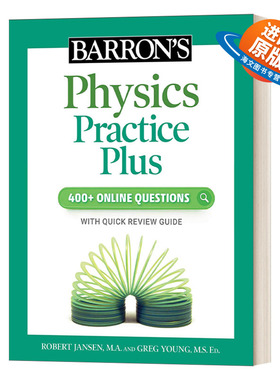 英文原版Barron's Physics Practice Plus 400+ Online Questions and Quick Study Review 巴朗物理练习册含400+在线测试 英文版