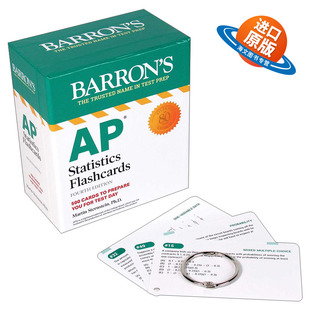 英文原版 AP Statistics Flashcards 巴朗AP统计学闪卡 第4版 带环扣 英文版 进口英语原版书籍