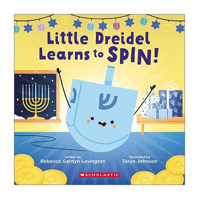 英文原版 Little Dreidel Learns to Spin 小陀螺学习旋转 押韵故事绘本 英文版 进口英语原版书籍