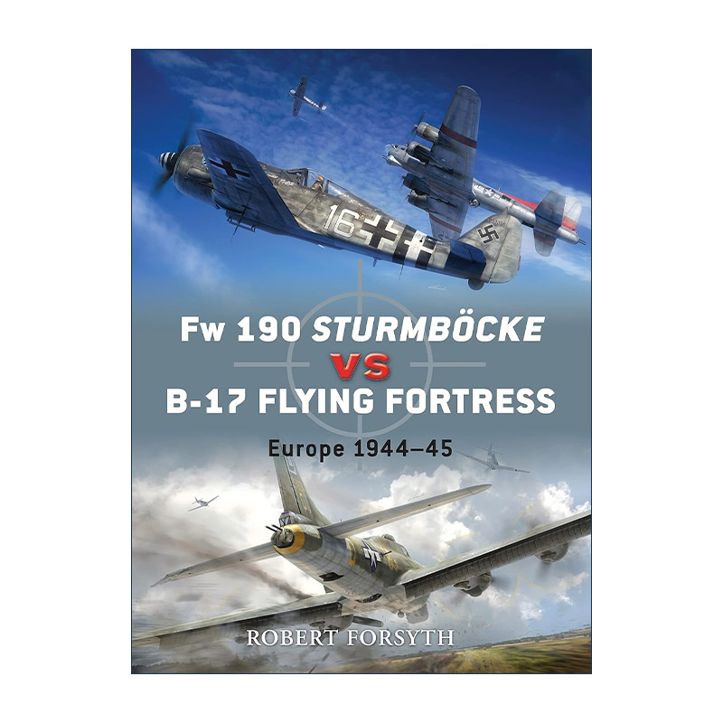 英文原版 Fw 190 Sturmbocke vs B-17 Flying Fortress 二战德国Fw190百舌鸟战斗机VS盟军B-17飞行堡垒轰炸机 进口英语原版书籍