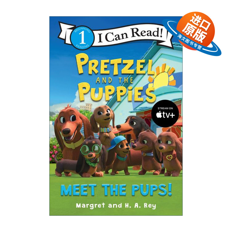 英文原版 Pretzel and the Puppies Meet the Pups 腊肠狗 一家的故事 I Can Read level 1分级阅读 英文版 进口英语原版书籍
