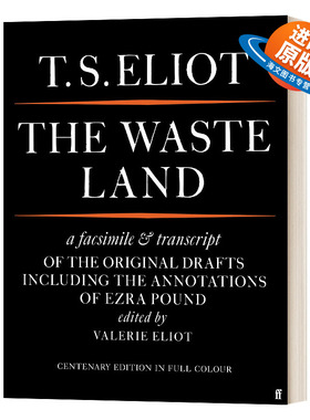 英文原版 The Waste Land Facsimile 荒原原稿复刻 百年纪念全彩版 TS艾略特诗歌 含Ezra Pound注解 传真及原始手稿 50周年纪念版