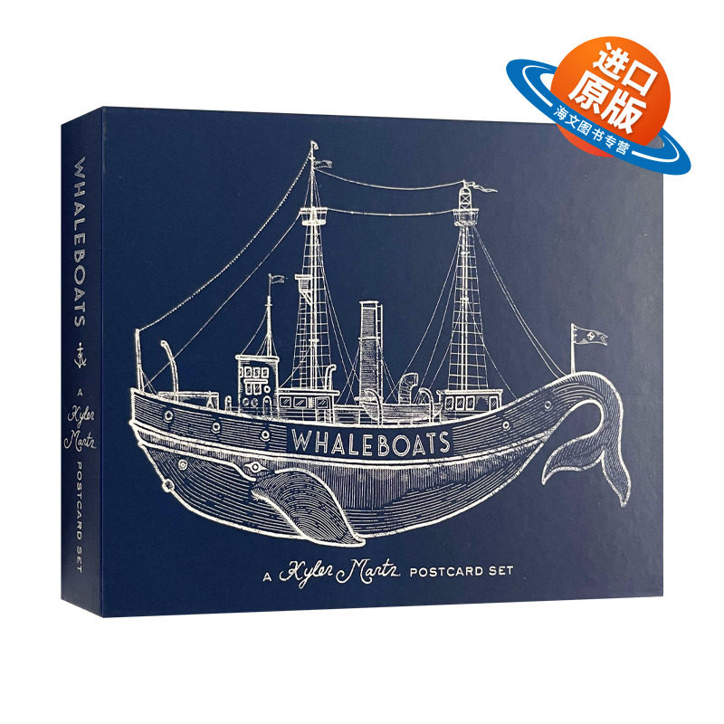 英文原版 Whaleboats A Kyler Martz Postcard Set 捕鲸船 美国插画师 纹身画师Kyler Martz明信片盒装 英文版 进口英语原版书籍