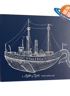 英文原版 Whaleboats A Kyler Martz Postcard Set 捕鲸船 美国插画师 纹身画师Kyler Martz明信片盒装 英文版 进口英语原版书籍